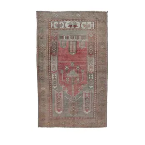 6856 Handwoven Vintage Rug 3'8x6