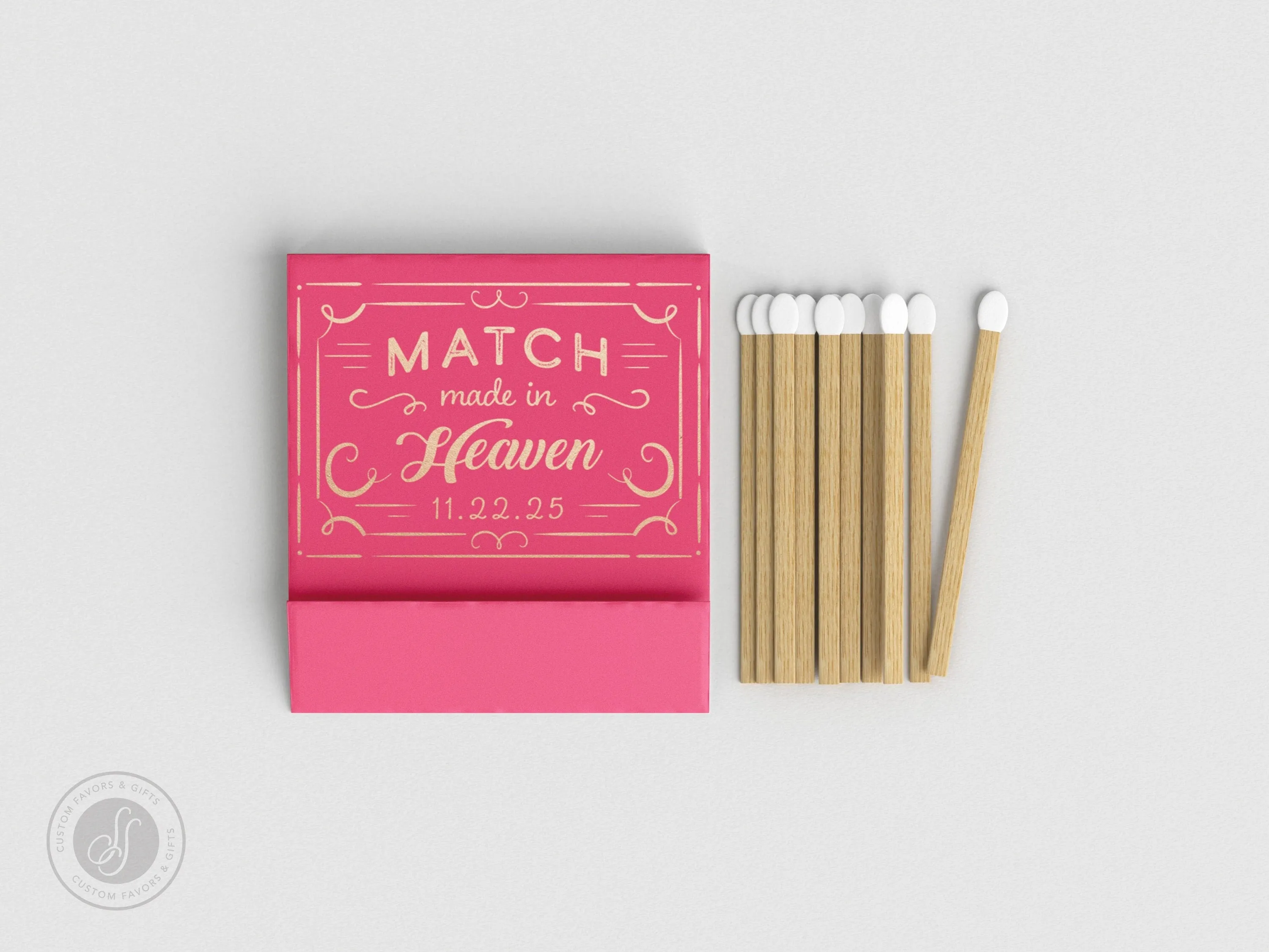 Foiled Wedding Matchbooks #8 - Wedding Matches, Match Book, Wedding Match Favors, Match Books, Candle Matches, Bridal Favors, Party Matches