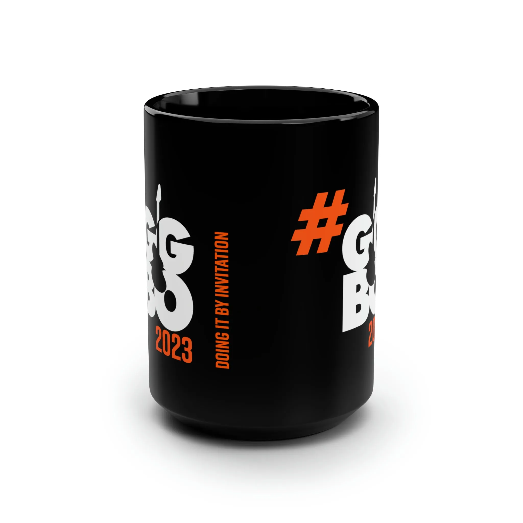 "I'm doing it by Invitation!" Black Mug, 15oz
