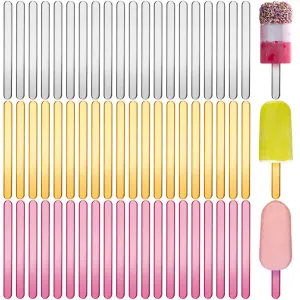 SHINY PLAIN ICE POP/CAKESICLE/LOLLIPOP STICKS (25 PCS)