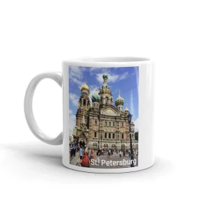 St. Petersburg White glossy mug